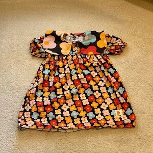 Petite Hailey Floral Big Collar Girls Dress Sz 4 as sold at Saks